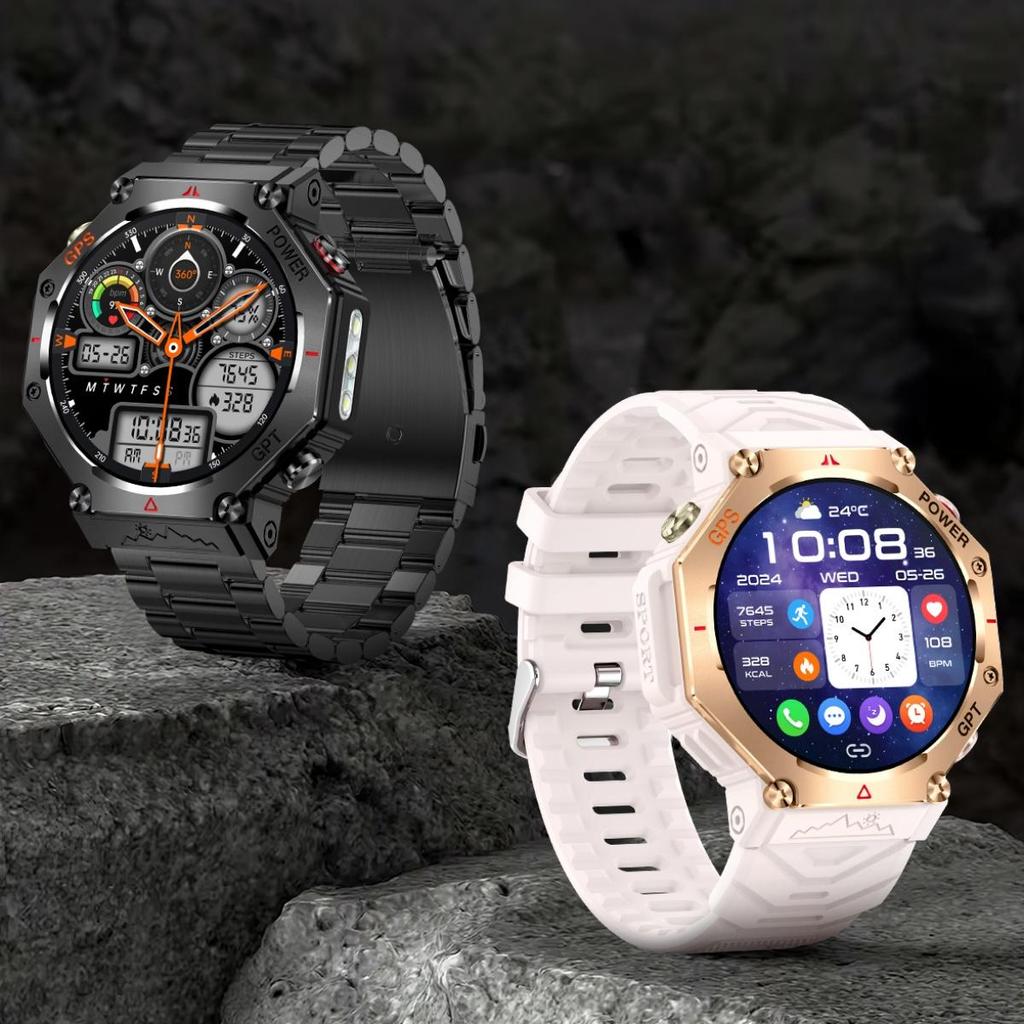 Rainbuvvy KC91 GPS Smart Bracelet 1.39inch TFT 360x360 BLE5.3 GPT 3ATM Waterdicht 530mAh Bluetooth Bellen Zaklamp Android Smartwatch