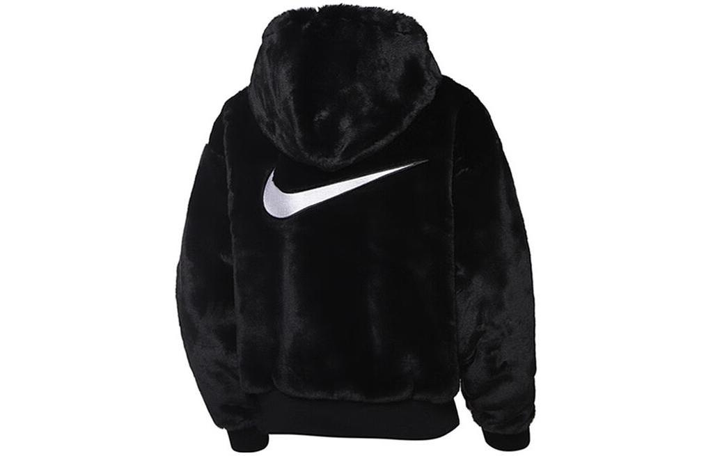 Nike Sportswear Essentials Faux Fur Jacket Black/White DD5116-010