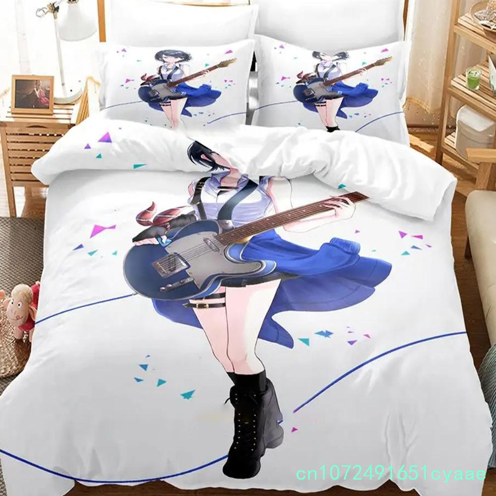 Project SEKAI Hoshino Ichika Set Biancheria da Letto Ragazzi Ragazze Twin Queen Size Copripiumino Federa Letto Bambini Adulti