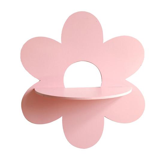 Yousheng Rustic Floating Shelf Wall Display Shelf Wooden Flower Shaped Storage Organizer for Crystal Plants Living Room Kitchen Home Decor