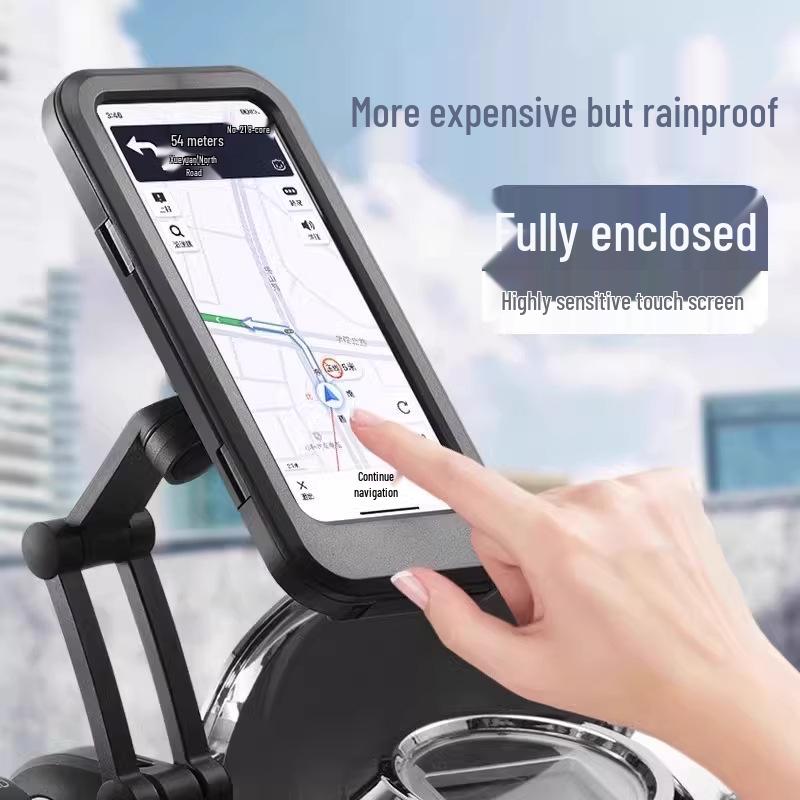Rainproof Phone Holder for Electric Vehicles, Bikes, and Motorcycles - Perfect for Navigation During Deliveries