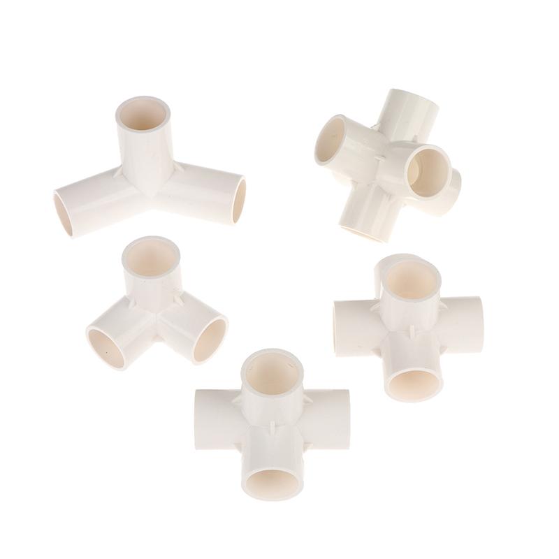 Heavy Duty PVC Pipe Coupler 20/25/32/40/50mm 3/4/5/6 Way 3D Connectors for Agricultural Irrigation DIY Pipe Rack Plumbing Repairs