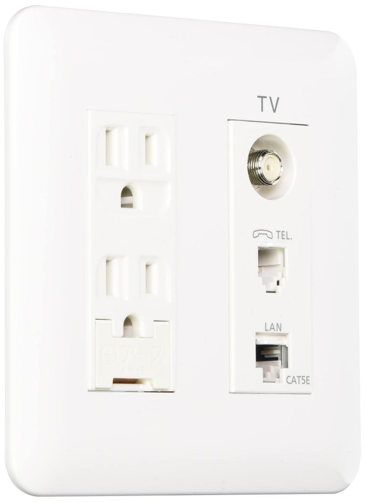 Panasonic Cosmo Series Wide 21 Innfelt multimedieuttak Jordet dobbeltuttak med jordklemmeskjold Pol 2 kjerner Hvit WTF34363W TV/Høy