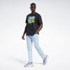 Reebok Retro Print Casual Sports Short Sleeve T-Shirt Unisex Tops Black GS4183