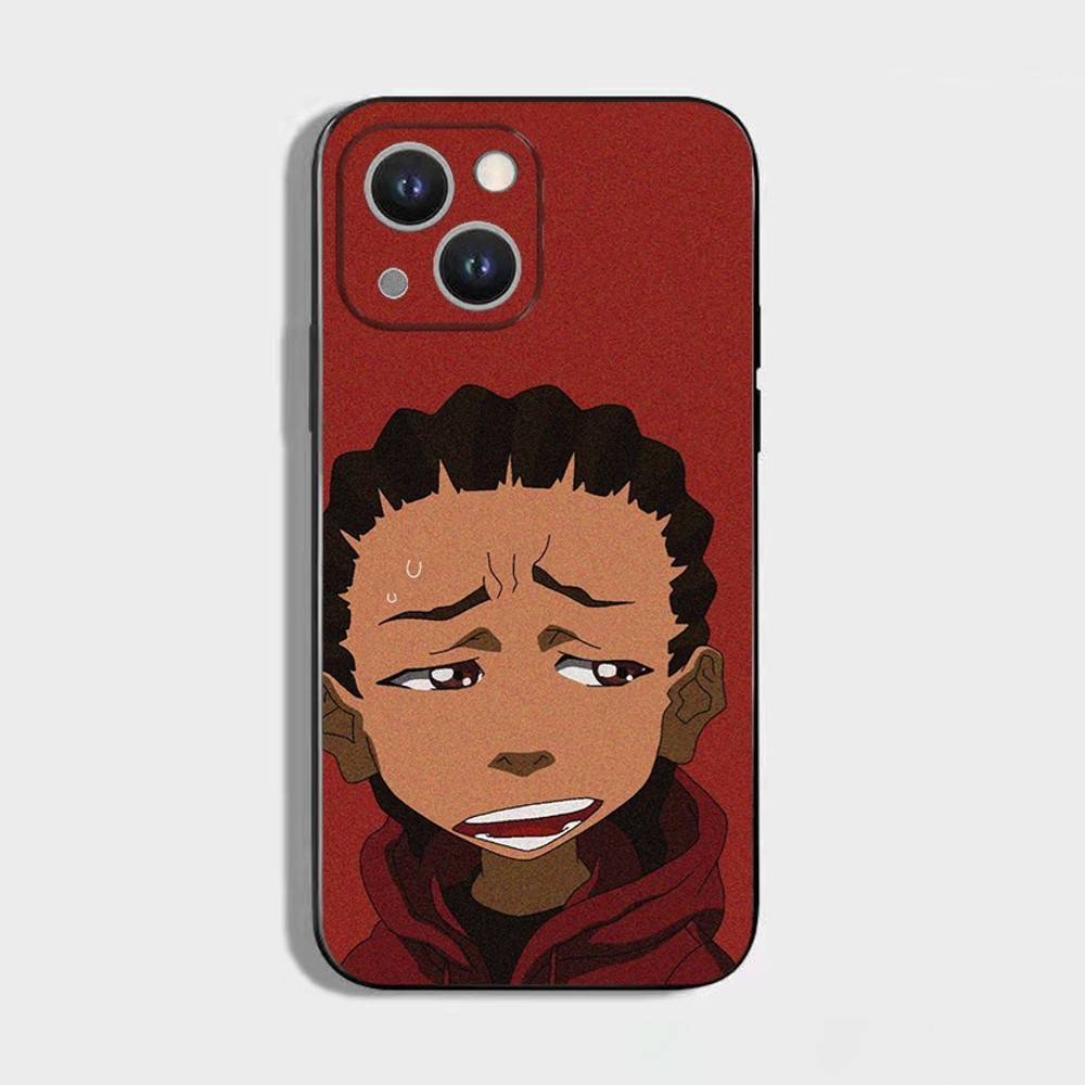 Cartoon The B-Boondocks Phone Case For iPhone 16,15,14,13,12,11 Plus,Pro Max,XS,X,XR,SE,Mini,8,7,Soft Silicone Black Cover