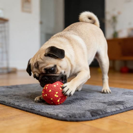 ETPU Hundeball Kauspielzeug Aggressiver Kauer Interaktiver Bissfester Ball Spielzeug Kleiner Mittlerer Großer Hund
