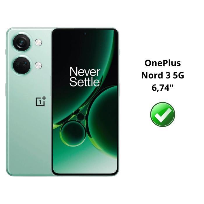 Screen Protector - Phonillico - OnePlus Nord 3 5G - 2 Pack - Tempered Glass - Scratch Resistant