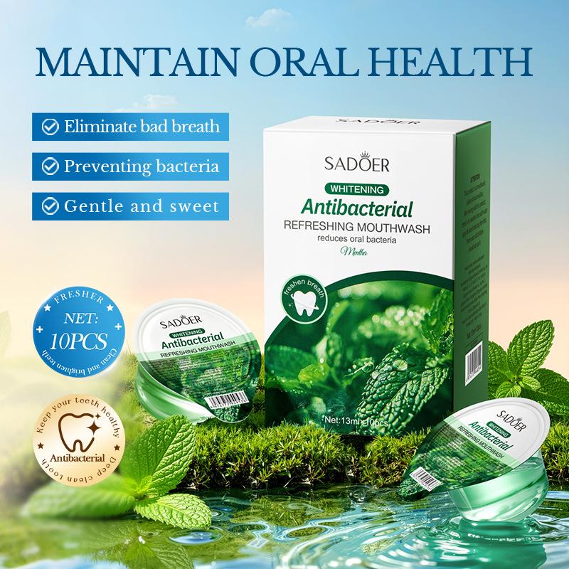 Mint Antibacterial Fresh Breath Mouthwash for Oral Hygiene Cleansing and Long-Lasting Freshness