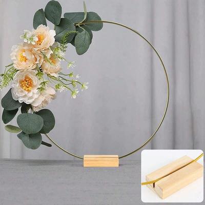 DIY Metal Wooden Base Garland Wedding Banquet Centerpiece Handmade Garland Bride Hand Ornaments Christmas Wedding Banquet Decor