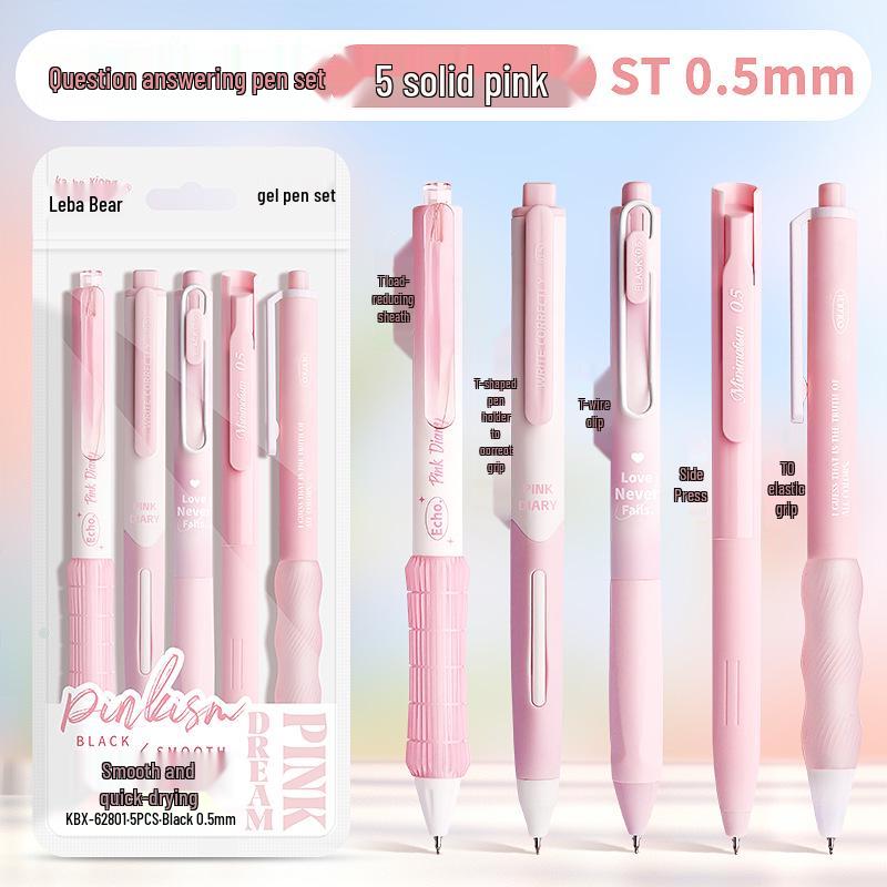 

Минималистичный набор студенческих ручек: Быстросохнущий наконечник-кисточка, черный стержень 0,5, нейтральная ручка-маркер с нажимным механизмом. 0.5mm