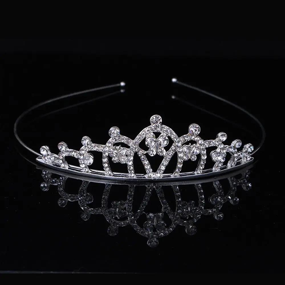 Exquisite Princess Crystal Tiara Crown Headband Children Girls Love Bride Prom Wedding Party Accessories Jewelry Gifts New