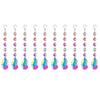 Window Suncatchers Display Pendant Set, 10 Piece Glass Faceted Sunlight Accent for Home Rooms, Party Styling and Wedding Use