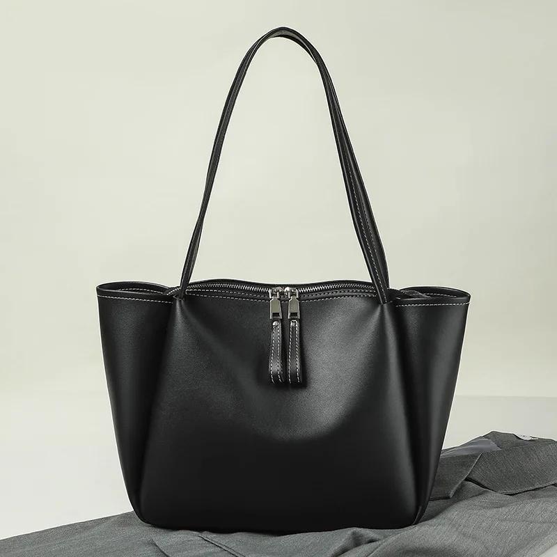 

Ladies Handbags Large Capacity Luxury Brand Pu Leather Big Totes Bag female Shoulder Bag 2026 new Elegant lady Office bag чёрный