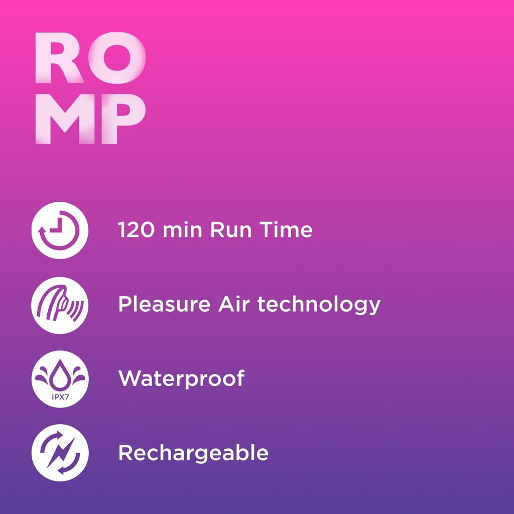 ROMP Pulse Pleasure Rabbit Vibrator with Air Technology Clitoral Suction Rabbit Toy and Clitoral Suction Vibrator Waterproof - - G-Spot -