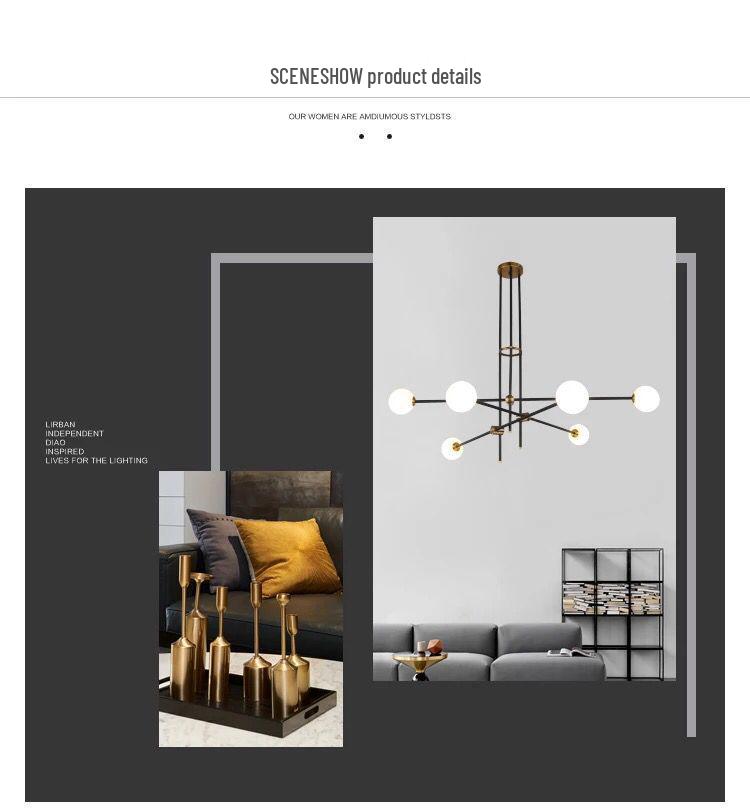 Modern Minimalist Multi-head LED Glass Ball Pendant Light for Bedroom, Dining, or Living Room