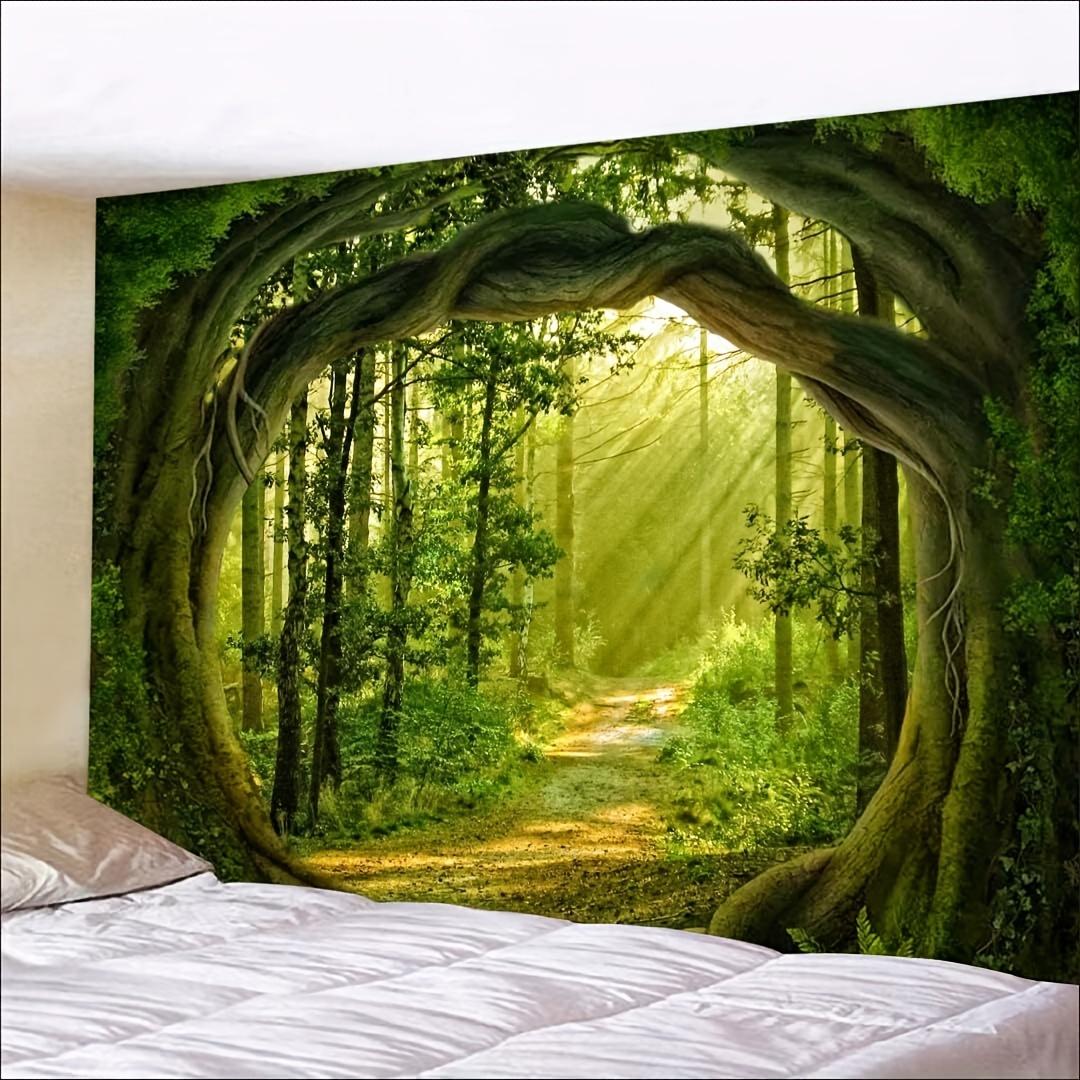 A secret forest healing tapestry, the living room transforms into a fairy tale in a second, decorated with a party atmosphere 100X70CM