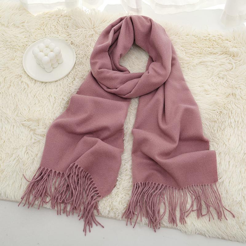 High Quality Cashmere Scarves Women  New Winter Thicken Warm Soft Pashmina Shawls Wraps Solid Female Wool Long Tassel Scarf