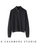 Women's Casual Half-Zip Lapel Cashmere Sweater - Warm, Loose, Versatile Winter Knit