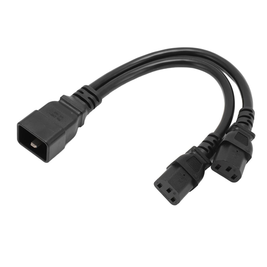 IEC320 C20 to Dual C13 Splitter Power Cord IEC320 C20 Male to IEC320 C13 Female Y Splitter Converter Adapter Cable