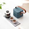 Woding Minimalist Ceramic Tea Set Gift with Travel Bag