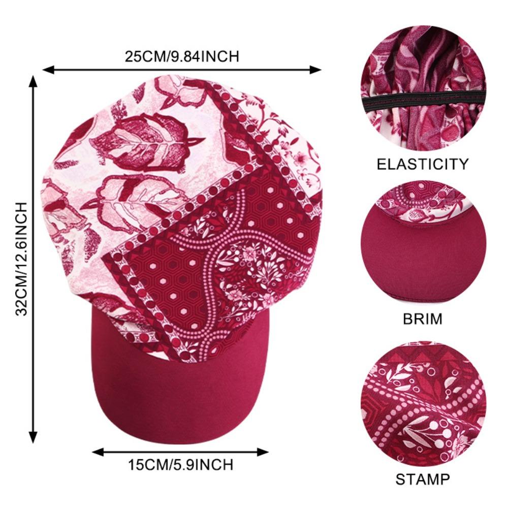 Breathable Triangular Scarf Hat Ethnic Prints Headscarf Baseball Cap  Summer Outdoor