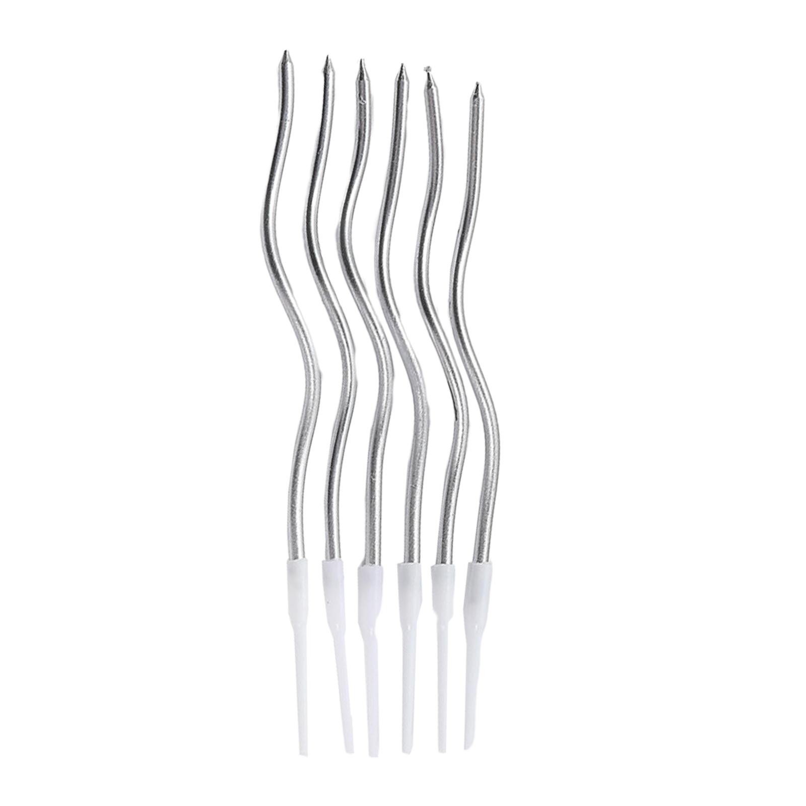 

Спиральные свечи для торта, свечи для вечеринок на день рождения и украшения торта, свечи для дня рождения ребенка, изогнутые свечи для торта 6.4 inch, type2