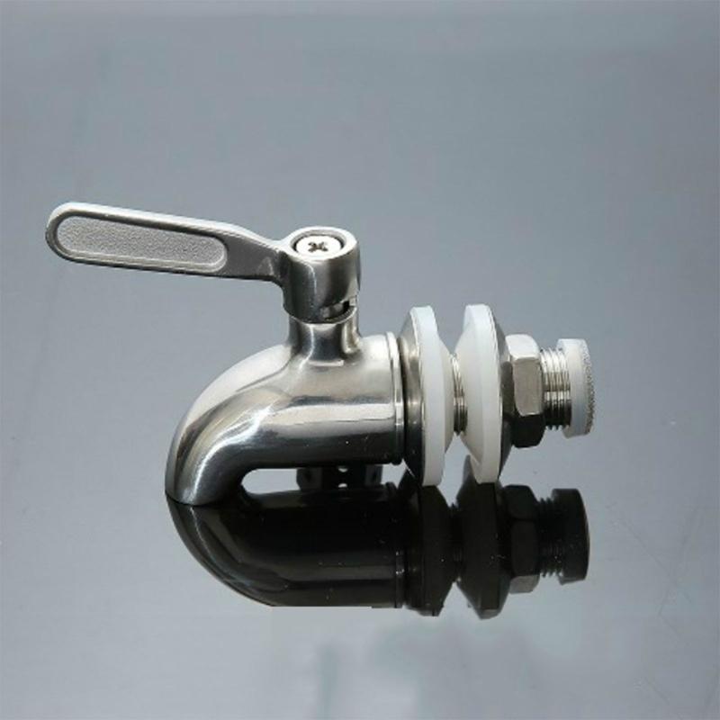 Spigot for Beverage Dispenser Stainless Steel Metal Spigot Dispenser Jar Juice Cold Drink Wine Beer Replacement Faucet Dropship