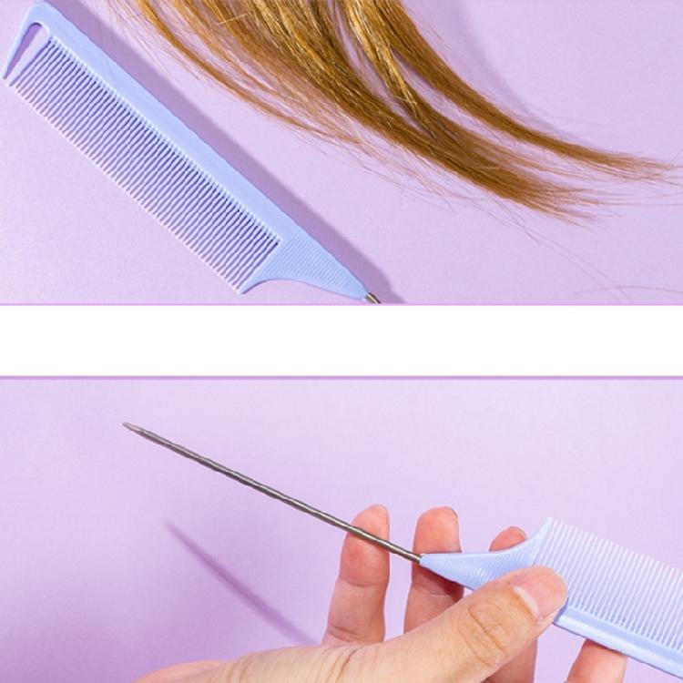 Anti-static Carbon Fibre Metal Pin Tail Comb Salon Hair Comb Pin Tail Comb