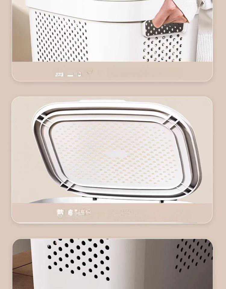 Large Capacity Laundry Hamper with Lid - Dirty Clothes Storage Basket for Bathroom