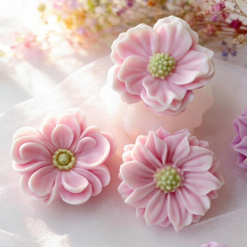 Flower Silicone Fondant Molds Multipurpose Silicone Mould Baking Tool for Making Candle Soap Chocolate Cake Decoration