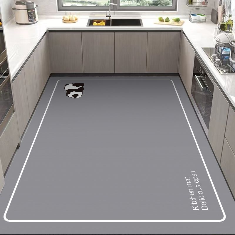 Carpet in The Kitchen Large PVC Leather Mat Non-Slip Waterproof Oil-proof Floor Mats Modern Home Decoration Alfombra De Cocina