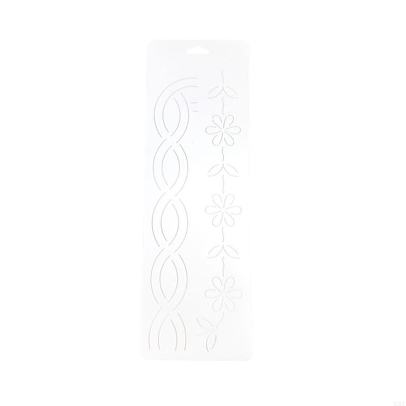

Flower Line Sewing Stencil Painting Template Plastic Quilting Template Tool X3UC