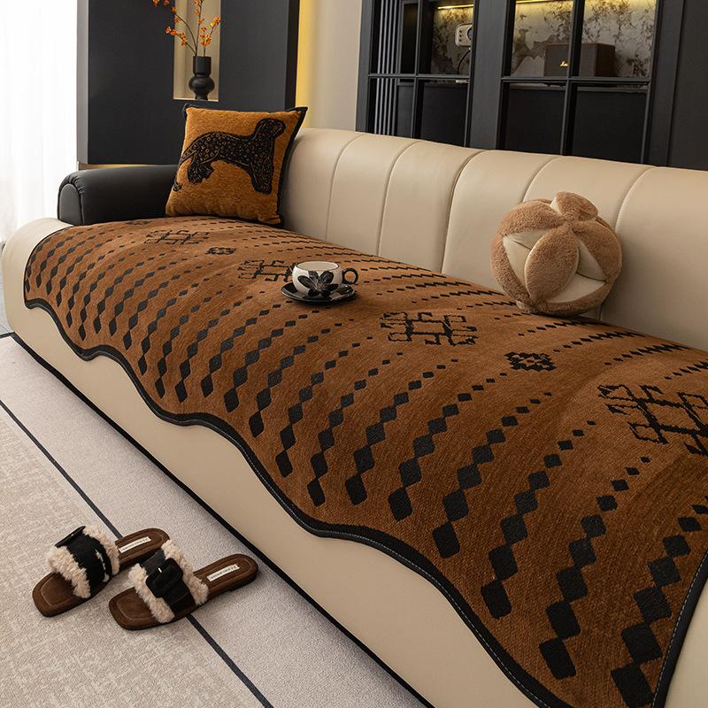 Premium Sofa Cushion New Four-Season Universal Light Luxury Irregular One-Piece Special-Shaped Straight-Row Cover Towel