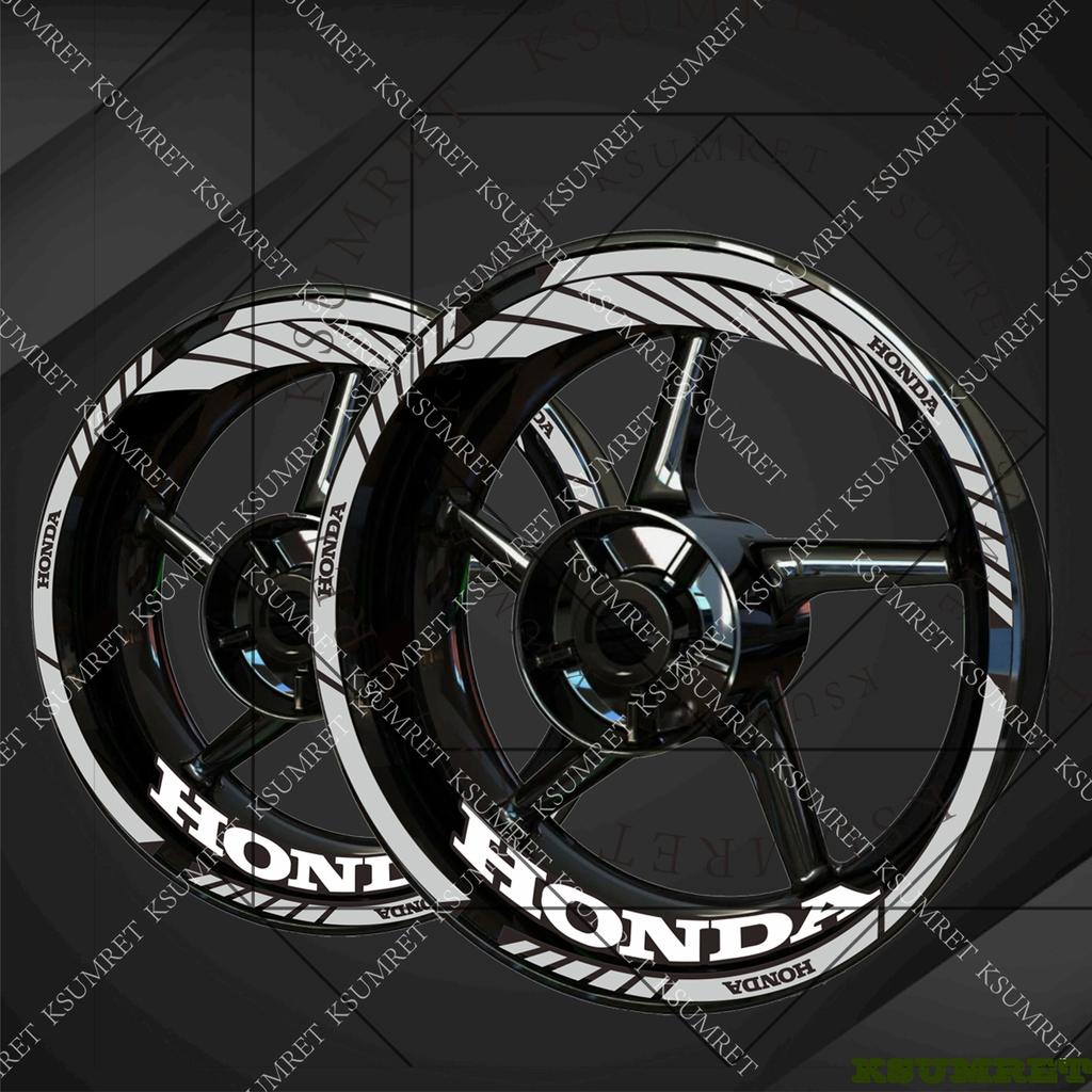 Reflective For Honda Wheel Sticker Motorycle Rim Decal Set OC3