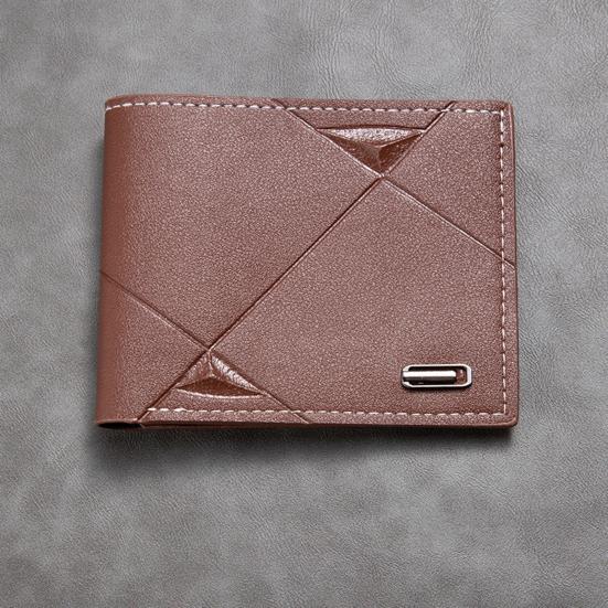 Men Bifold Wallet Slim Faux Leather Card Short Card Wallet Holder Pocket Wallet