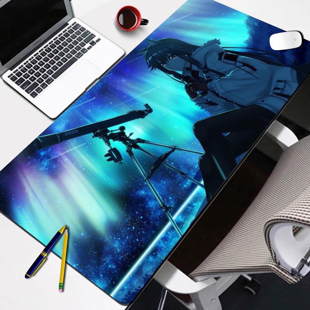 Alfombrilla de Ratón Kawaii Anime Juego Arknights Texas Mousepad Con Borde Cerrado Accesorios de Juego Prime Gaming Alfombrilla de Teclado XXL