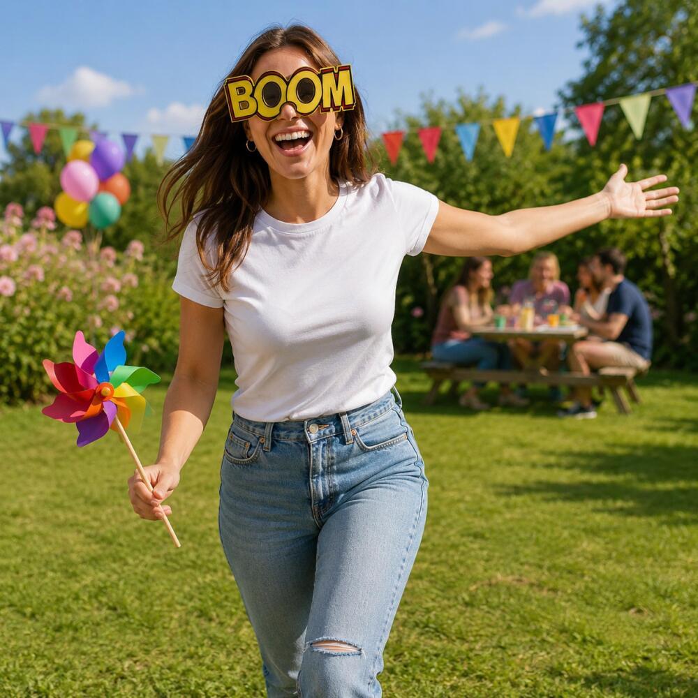 Xiaomi BOOM Letter Funny Party Glasses Novelty Comic Sunglasses Photo Booth Props for Birthday Carnival Summer Beach Party Decorations