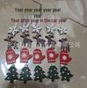 Christmas Tree & Elk Wood Decorative DIY Buttons Set: Printed Gloves & Colorful Designs