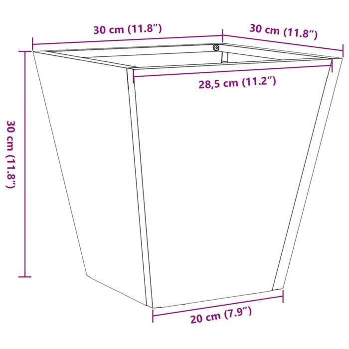 VidaXL Planters 2 Pcs 30x30x30 Cm Corten Steel, Outdoor Planter, Flower Box, Garden Box, Planter of 851051