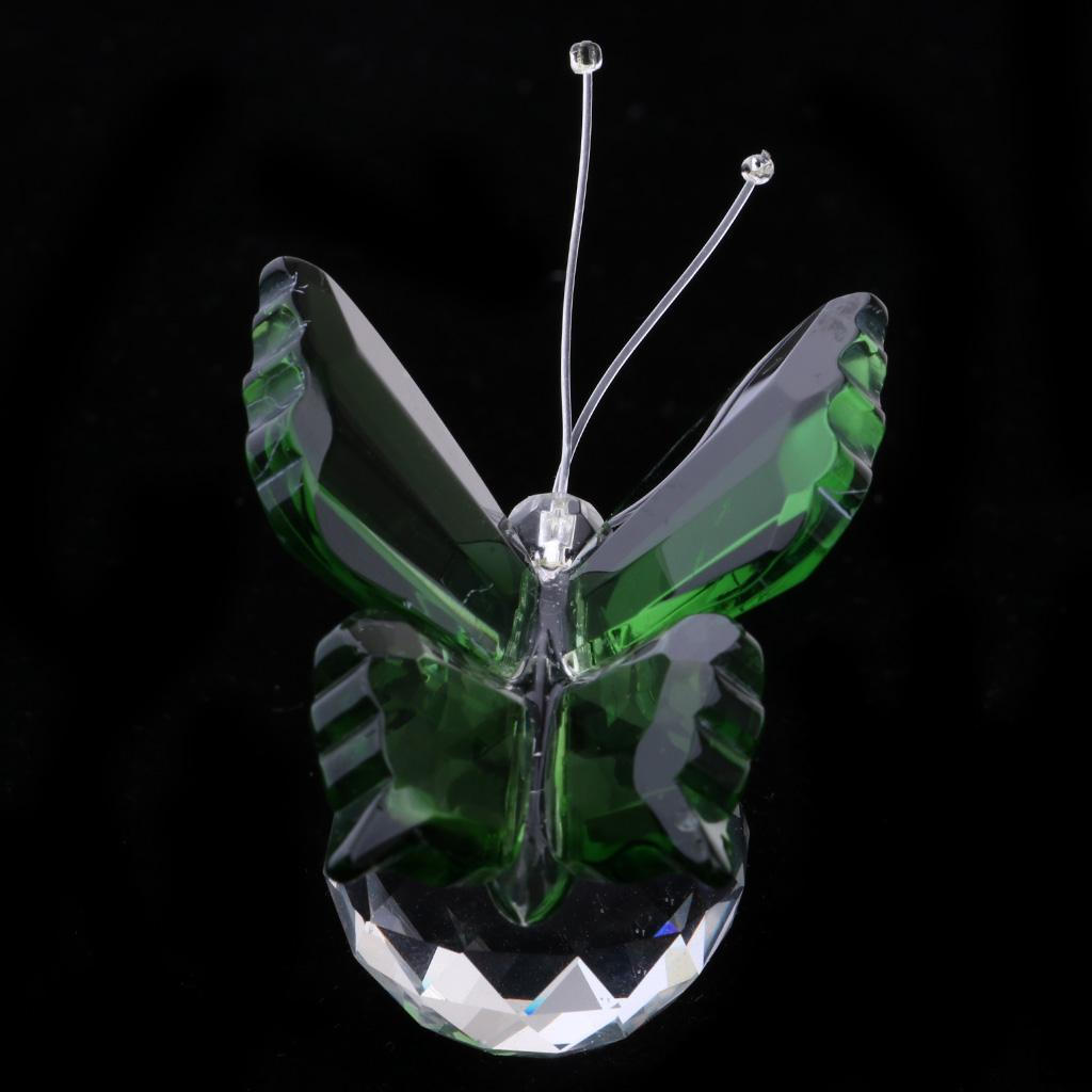 2 Inch Crystal Butterfly Figurine Collectible With Ball Paperweight Ornament