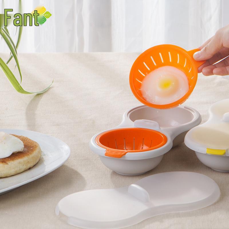 Creative Mini Double Layer Microwave Egg Steamer with Lid