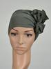 Khaki Turban Luba 002 Crinkled Cap Without Pattern Even After Chemotherapy