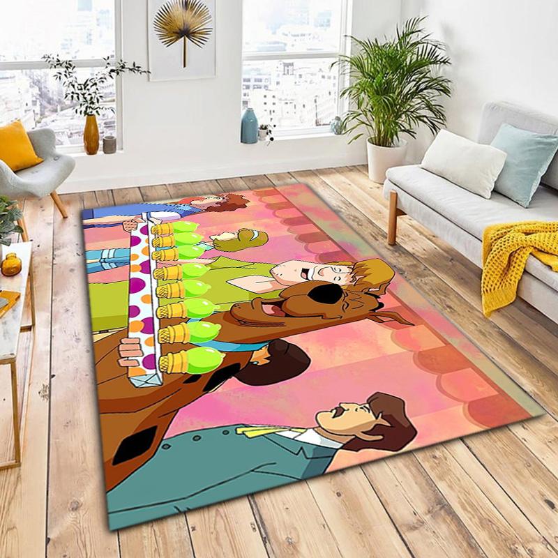 Halloween Cartoon Comedy Adventure Movie Scooby-Doo Carpet Is Suitable for Living Room and Bedroom Doormats Office Balcony Decorative Carpet V6