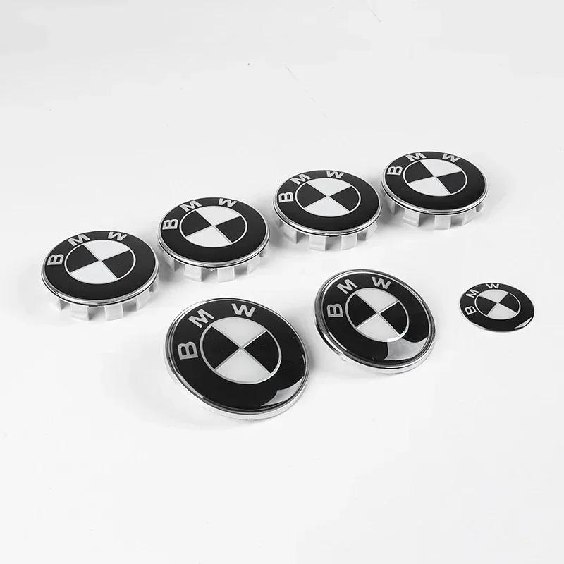 

7Pcs 82/74mm 56/68mm 45mm used for the 50th anniversary of BMW/new black and white badge ABS badge for wheel rim and hub cap. 7p 82 74 56x4 45