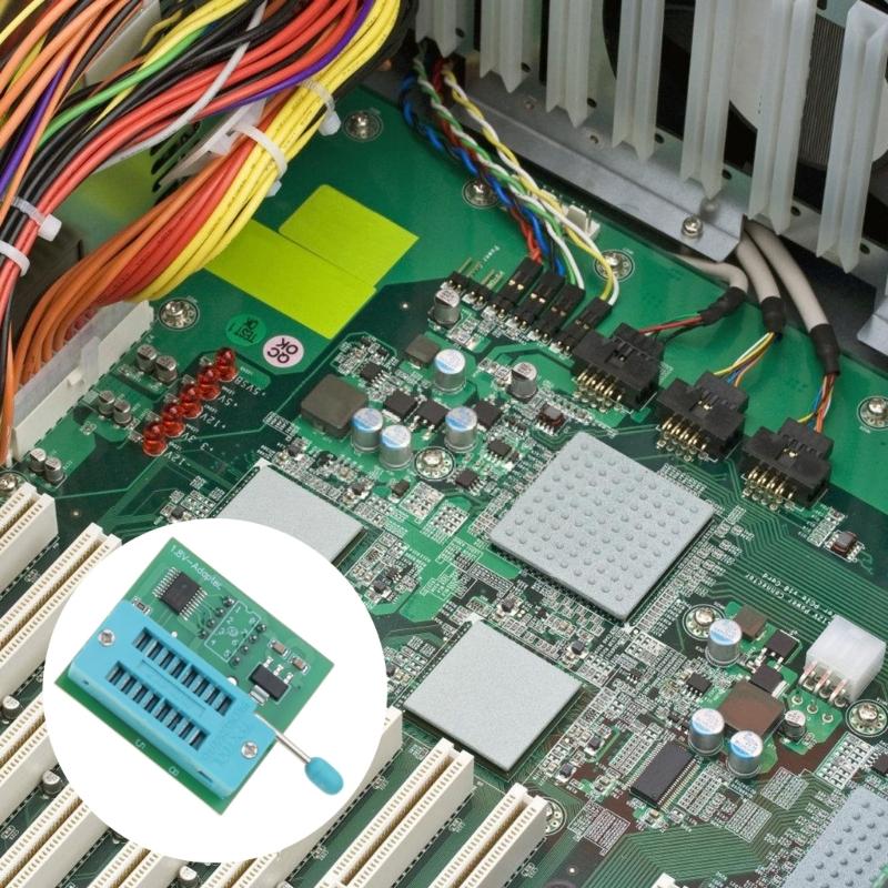 USB Programming Series Comprehensive Set for BIOS Flash Memory with SOP8 Test Clip and SOP8 SOIC8 to DIP8 Adapter