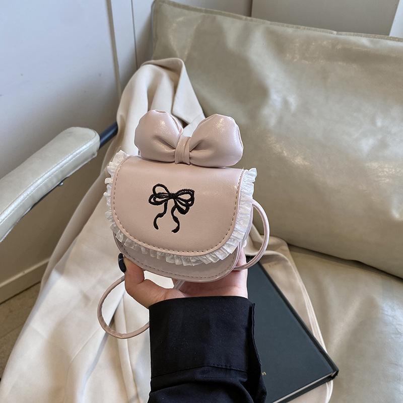 Cute Bow Shoulder Bag Women's New Fashion Mini Lace Edge Mouth Red Envelope Summer Texture Change Bag