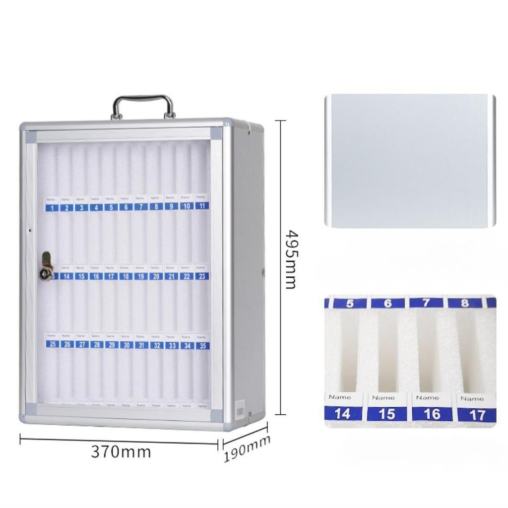 Phones Storage Cabinet Student Sturdy Aluminum Alloy Classroom Dormitory Meeting Transparent Door Portable Handle Storagebox