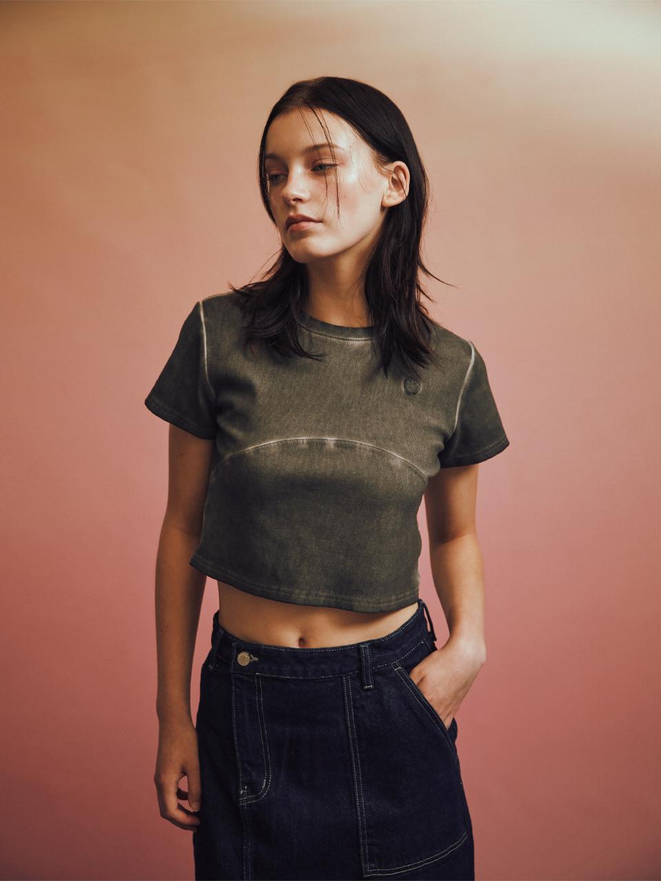 Renezmia Color Dyed Top _ Charcoal