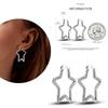 NEW Round Original CZ Hoop Earrings Heart U Shape Moon Star Unicorn Earring for Women Party Engagement Jewelry Gift