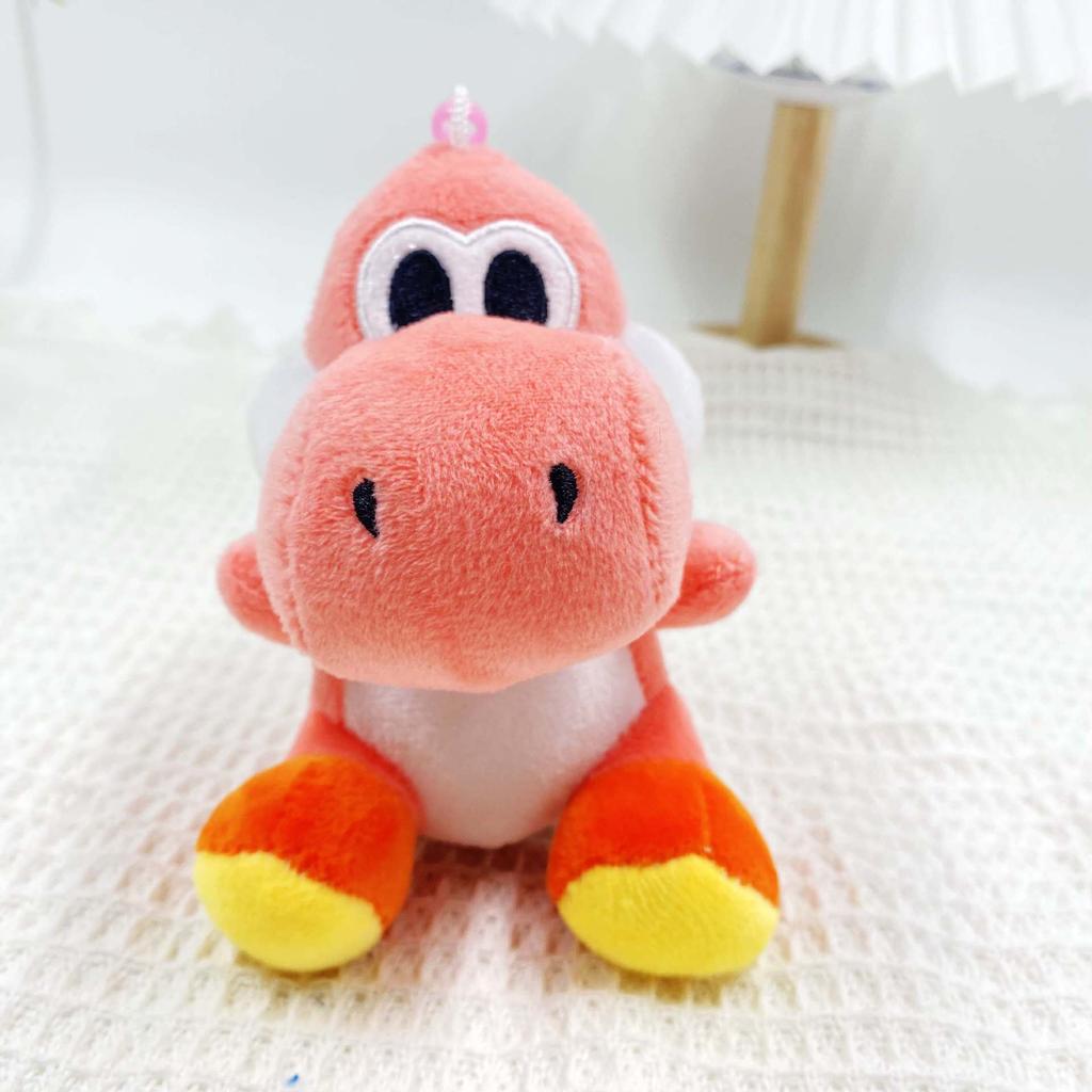24pcs/lot Cute 12cm cartoon Anime Game Yoshi Plush Toys Dolls Keychain Kids Gifts